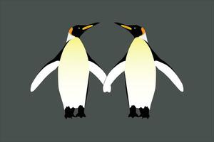 mor och barn pingviner . mor råd henne barn . vektor