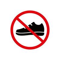 Symbol Nein Schuhe Zeichen Symbol Vektor