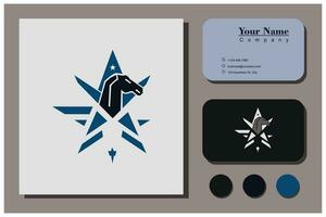 Star Pferd Logo Konzept vektor
