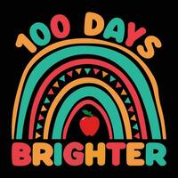 100 dagar ljusare tillbaka till skola vektor