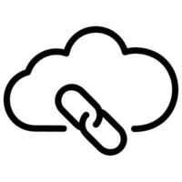 Cloud Link Line Symbol vektor