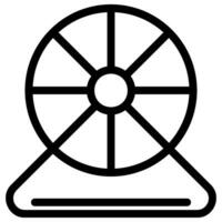 hamster hjul linje ikon vektor