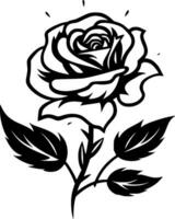 Rose - - minimalistisch und eben Logo - - Vektor Illustration