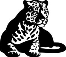 leopard - minimalistisk och platt logotyp - vektor illustration