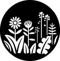 Garten - - schwarz und Weiß isoliert Symbol - - Vektor Illustration