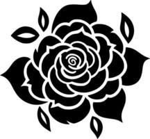 blomma - minimalistisk och platt logotyp - vektor illustration