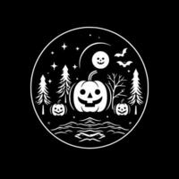 Halloween - - minimalistisch und eben Logo - - Vektor Illustration