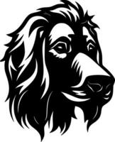 Hund - - schwarz und Weiß isoliert Symbol - - Vektor Illustration