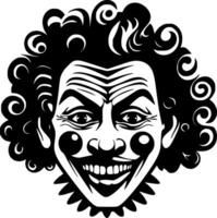 Clown - - minimalistisch und eben Logo - - Vektor Illustration