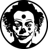 Clown, schwarz und Weiß Vektor Illustration