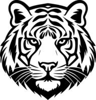 tiger - minimalistisk och platt logotyp - vektor illustration