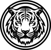 Tiger - - minimalistisch und eben Logo - - Vektor Illustration