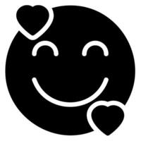 Lächeln-Glyphe-Symbol vektor
