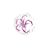 Hibiskus Blume Logo Design Symbol Vektor frisch Natur Blühen Illustration. Hibiskus Logo Symbol Vektor isoliert auf Weiß Hintergrund