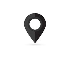 Platsstift. Map pin flat icon vector design.