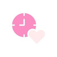 Smartwatch Liebe Symbol solide Rosa Weiß Stil Valentinstag Illustration Symbol perfekt. vektor