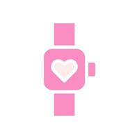 Smartwatch Liebe Symbol solide Rosa Weiß Stil Valentinstag Illustration Symbol perfekt. vektor