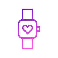 Smartwatch Liebe Symbol Gradient lila Rosa Stil Valentinstag Illustration Symbol perfekt. vektor