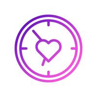 Smartwatch Liebe Symbol Gradient lila Rosa Stil Valentinstag Illustration Symbol perfekt. vektor