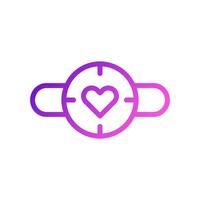 Smartwatch Liebe Symbol Gradient lila Rosa Stil Valentinstag Illustration Symbol perfekt. vektor