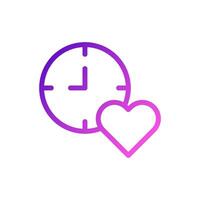 Smartwatch Liebe Symbol Gradient lila Rosa Stil Valentinstag Illustration Symbol perfekt. vektor