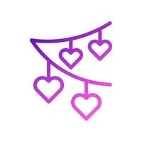 dekoration kärlek ikon lutning lila rosa stil valentine illustration symbol perfekt. vektor