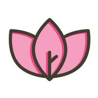 lotus vektor tjock linje fylld färger ikon för personlig och kommersiell använda sig av.