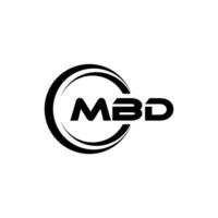 mbd logotyp design, inspiration för en unik identitet. modern elegans och kreativ design. vattenmärke din Framgång med de slående detta logotyp. vektor