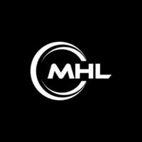 mhl logotyp design, inspiration för en unik identitet. modern elegans och kreativ design. vattenmärke din Framgång med de slående detta logotyp. vektor