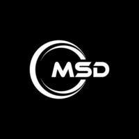 msd logotyp design, inspiration för en unik identitet. modern elegans och kreativ design. vattenmärke din Framgång med de slående detta logotyp. vektor