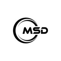 MSD Logo Design, Inspiration zum ein einzigartig Identität. modern Eleganz und kreativ Design. Wasserzeichen Ihre Erfolg mit das auffällig diese Logo. vektor