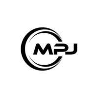 mpj logotyp design, inspiration för en unik identitet. modern elegans och kreativ design. vattenmärke din Framgång med de slående detta logotyp. vektor