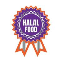 halal mat auktoriserad bricka stämpel, auktoriserad halal dryck och mat produkt märka, godkänd halal tecken stämpel vektor