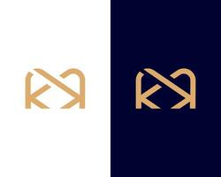 brev mk monogram logotyp design vektor mall