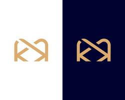 Brief mk Monogramm Logo Design Vektor Vorlage