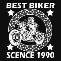 Beste Biker t Hemd Design vektor