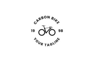 Kohlenstoff Fahrrad Logo Vektor Symbol Illustration