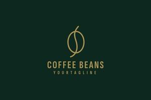 Kaffee Bohnen Logo Vektor Symbol Illustration