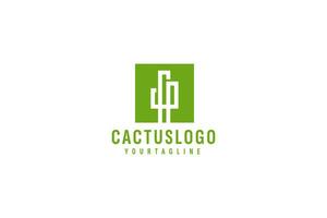 Kaktus Logo Vektor Symbol Illustration