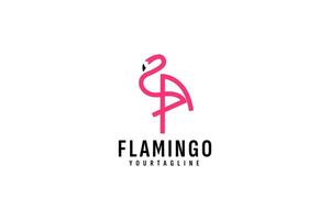 flamingo logotyp vektor ikon illustration