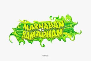 de logotyp för de marhaban ya Ramadhan vektor