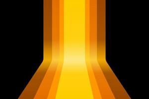 3d braun und Orange Streifen Pfad Perspektive Vektor abstrakt Hintergrund. fließen Nieder Robbon Anzeige Hintergrund Luxus Stil.