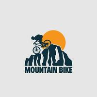 mountainbike logotyp vektor