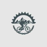 mountainbike logotyp vektor