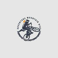 mountainbike logotyp vektor