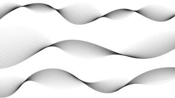 schwarz wellig Linien, gebogen Linien Hintergrund vektor