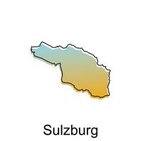 hoch detailliert Vektor Karte von Sulzburg modern Umriss, Logo Vektor Design. abstrakt, Designs Konzept, Logo, Logo Element zum Vorlage.