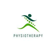 fysioterapi, ryggrad och tillbaka smärta terapi ikon vektor