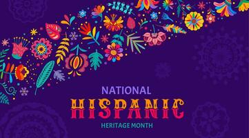 festival baner, nationell latinamerikan arv månad vektor