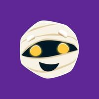 tecknad serie halloween mamma emoji karaktär, vektor